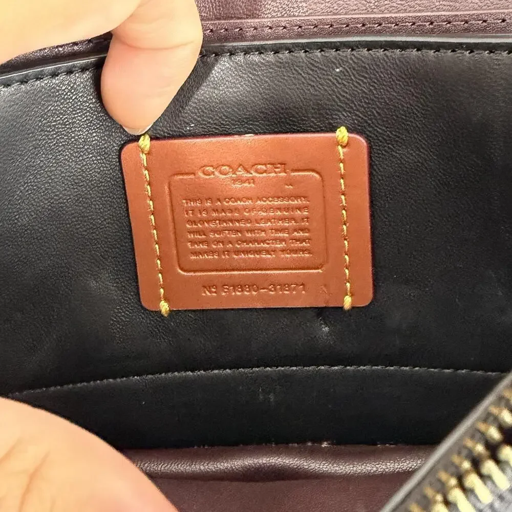 Coach 1941 Foldover Chain Clutch Crystal Star Embellishment In Black 31871 Chic